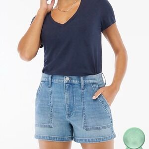 J.CREW Women's Denim Shorts Size 29 Blue High Rise front/back pockets